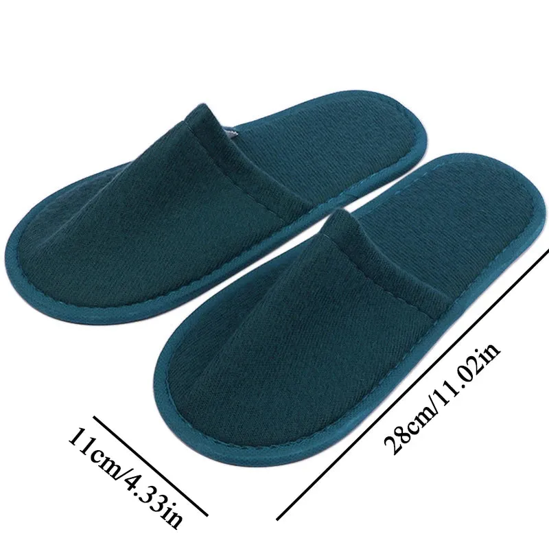 1Pair Indoor Simple Soft Slippers Portable Women Men Disposable Slippers Hotel Travel Spa Slides For Bedroom Flip Flop Non-slip