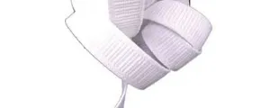 1" Non-Roll Woven Elastic White