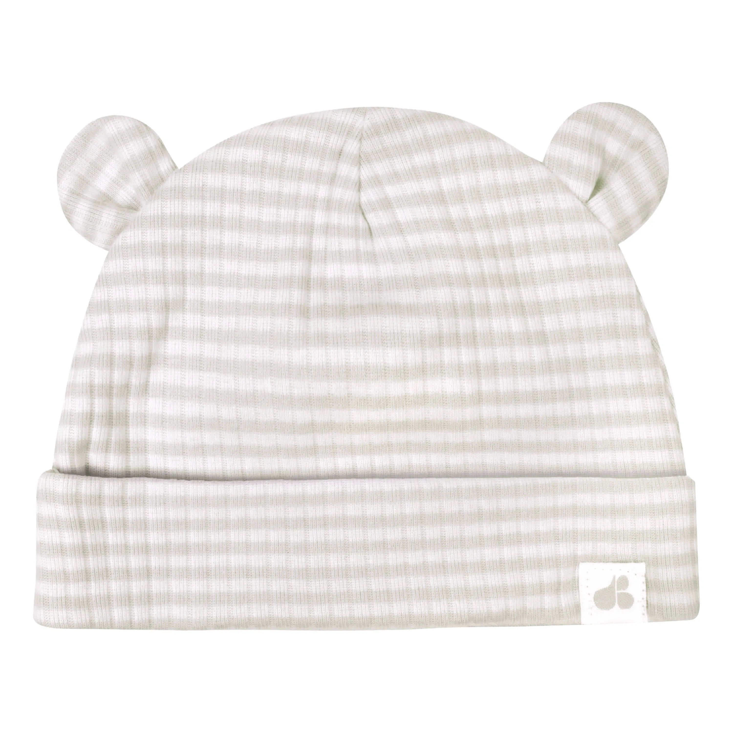 4-Piece Baby Neutral Natural Leaves Caps & Mittens Set