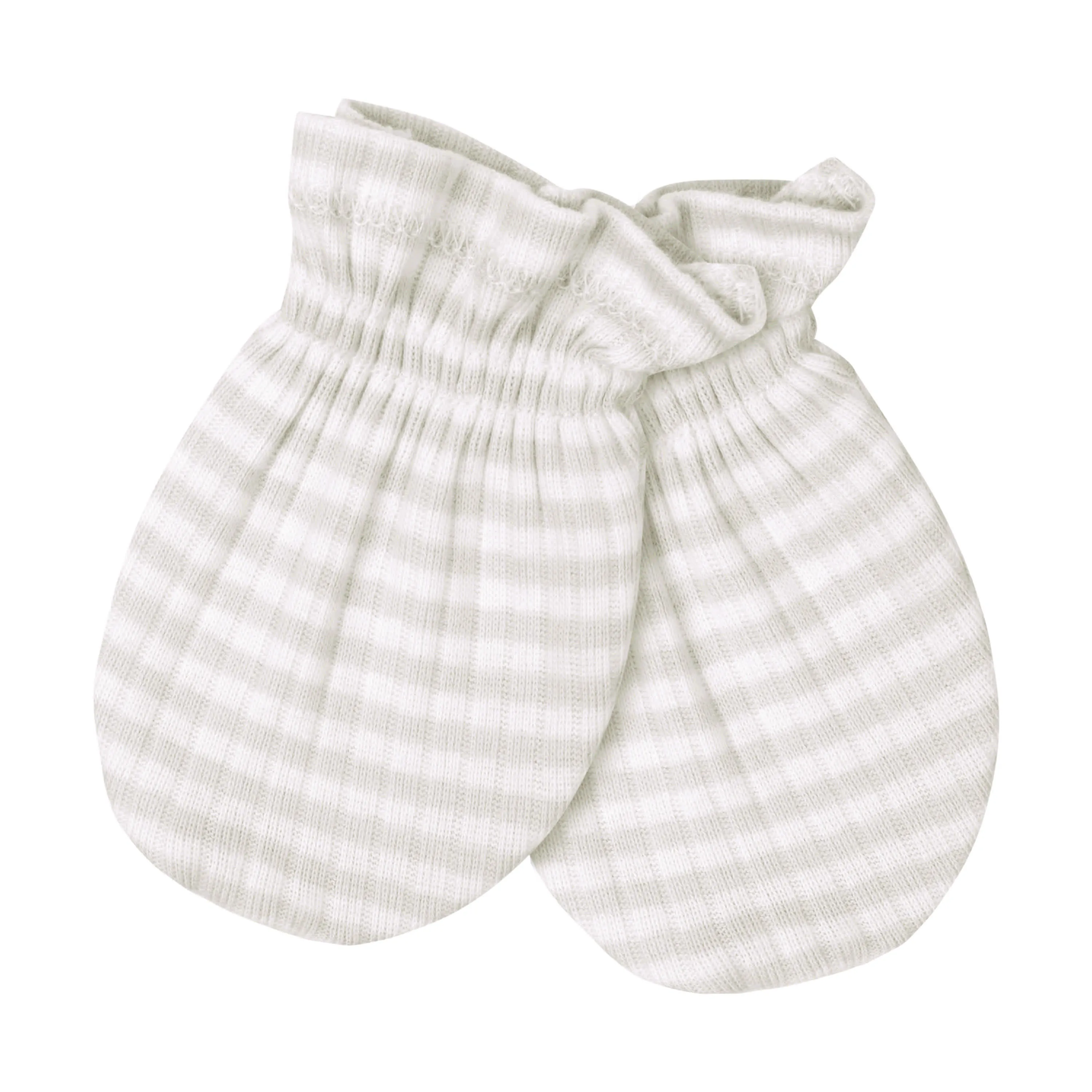4-Piece Baby Neutral Natural Leaves Caps & Mittens Set