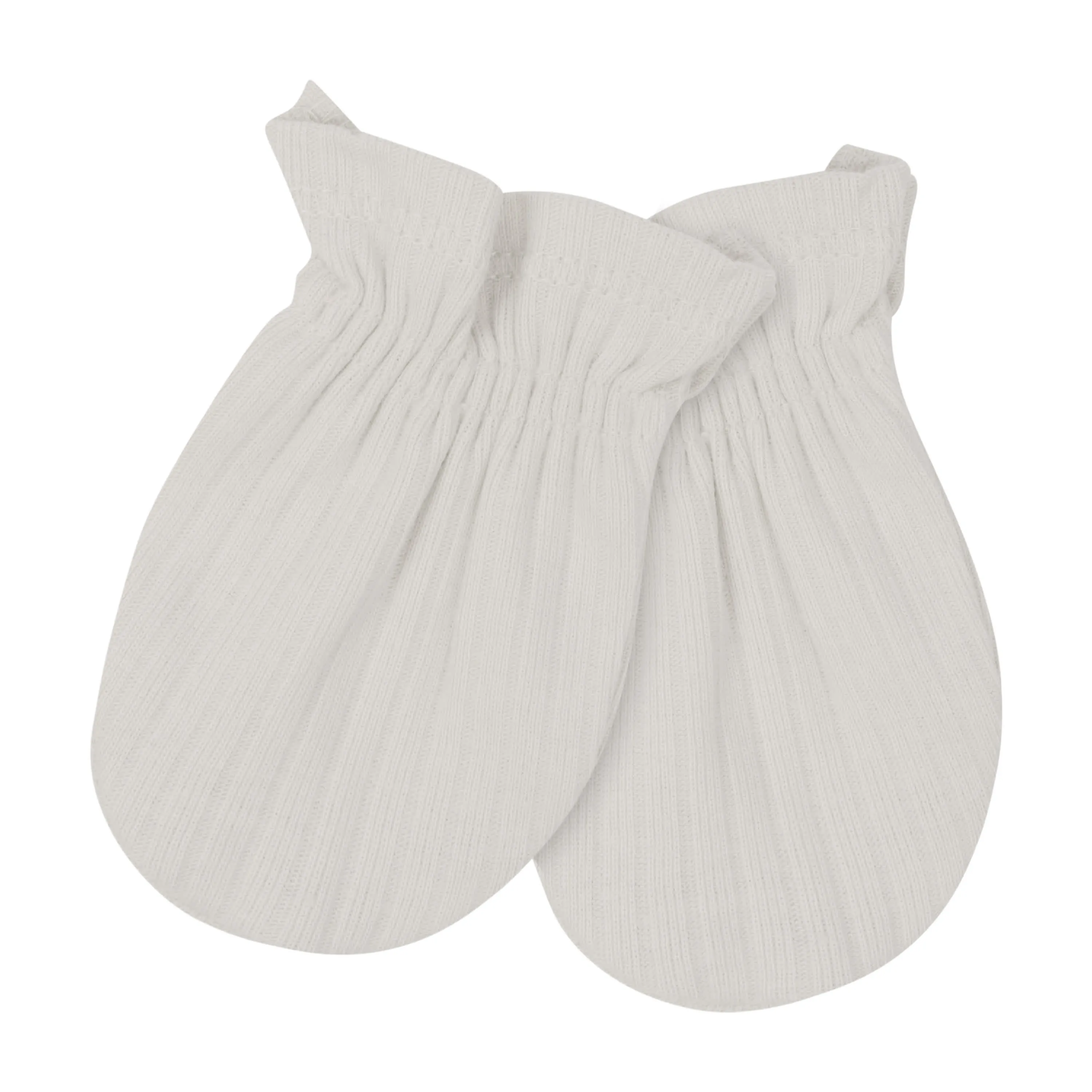 4-Piece Baby Neutral Natural Leaves Caps & Mittens Set