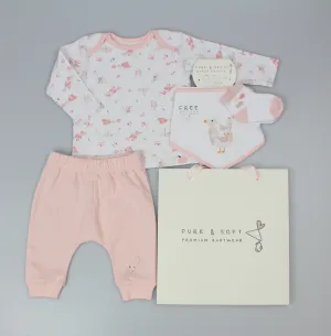 4pc Gift Set -  Pink Garden  (0-6 Months) (PK6) H13655