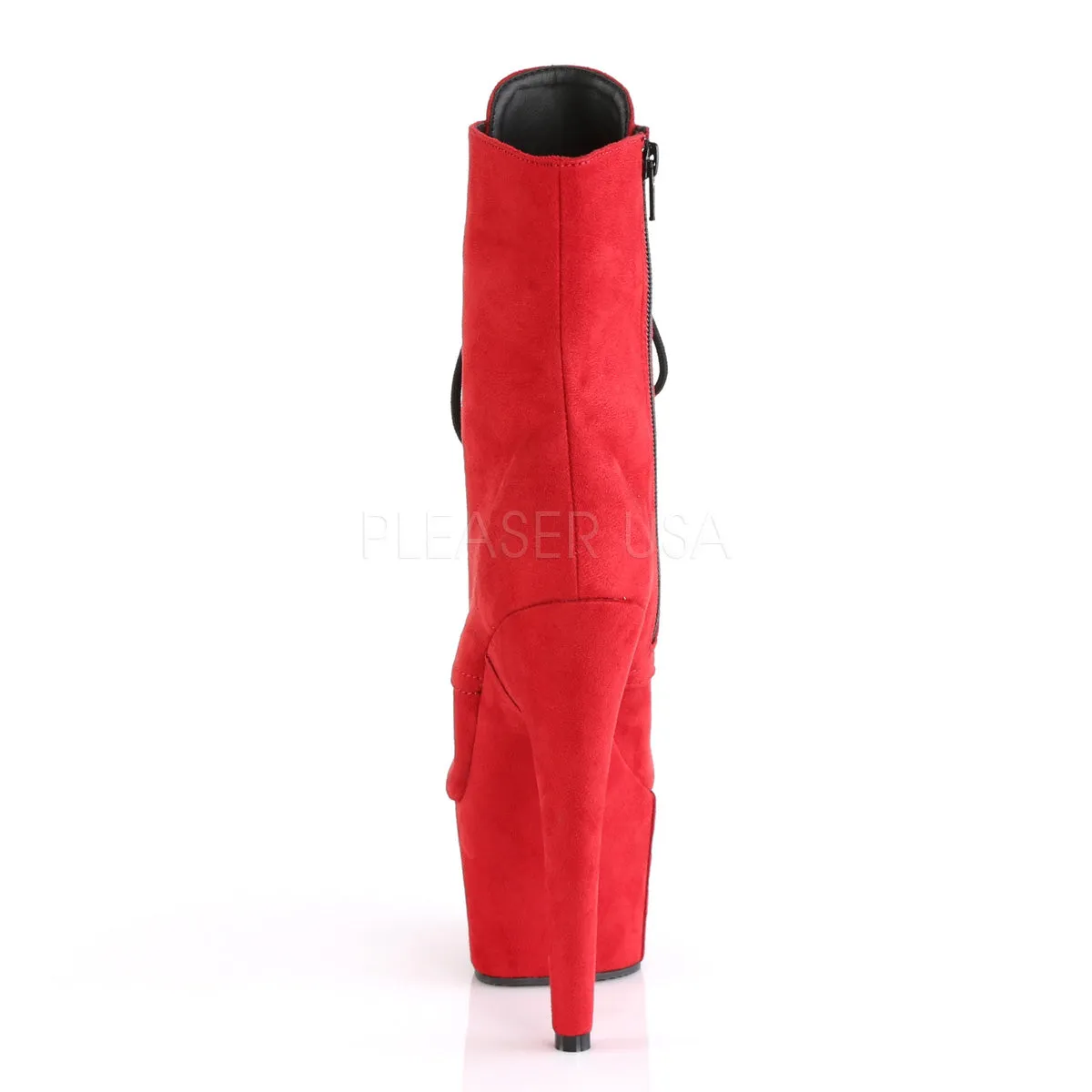 ADORE-1020FS  Red Faux Suede/Red Faux Suede