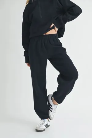 Aemi Co Drawstring Elastic Waist Joggers
