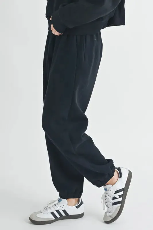 Aemi Co Drawstring Elastic Waist Joggers