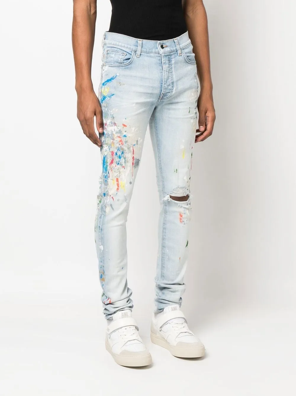 AMIRI paint-splatter skinny jeans