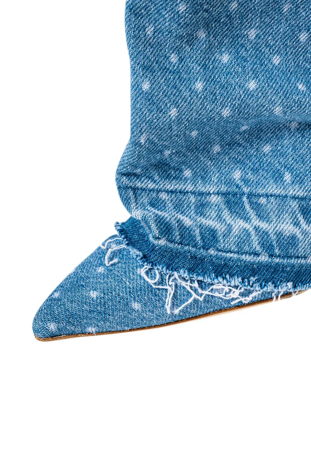 Anie Dotted Denim Boots