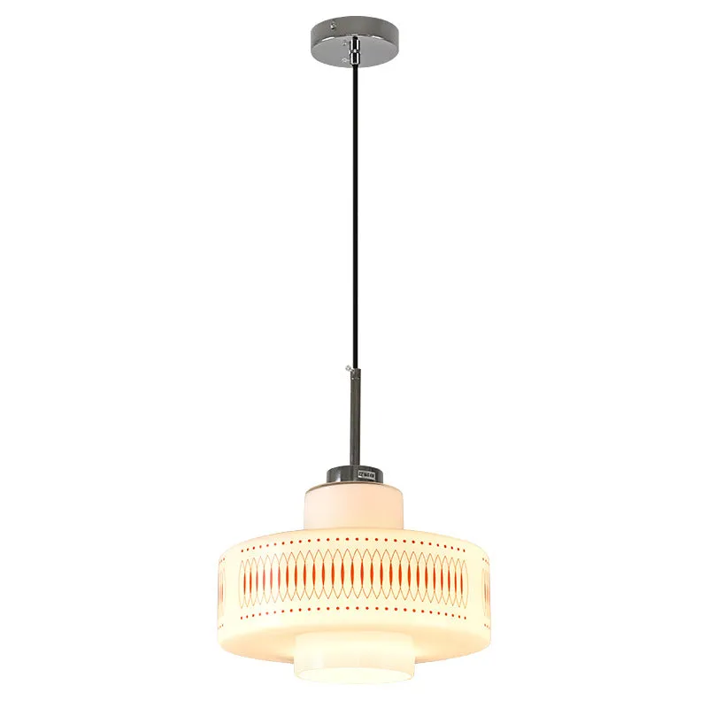 Anna Opal White Glass Pendant Lamp