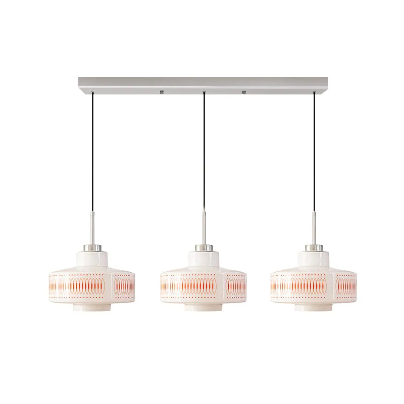 Anna Opal White Glass Pendant Lamp