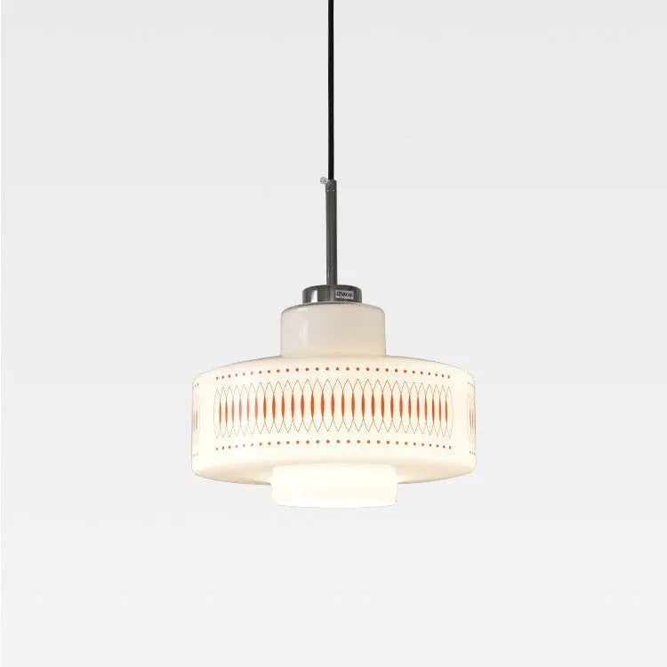Anna Opal White Glass Pendant Lamp