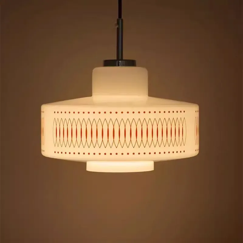 Anna Opal White Glass Pendant Lamp
