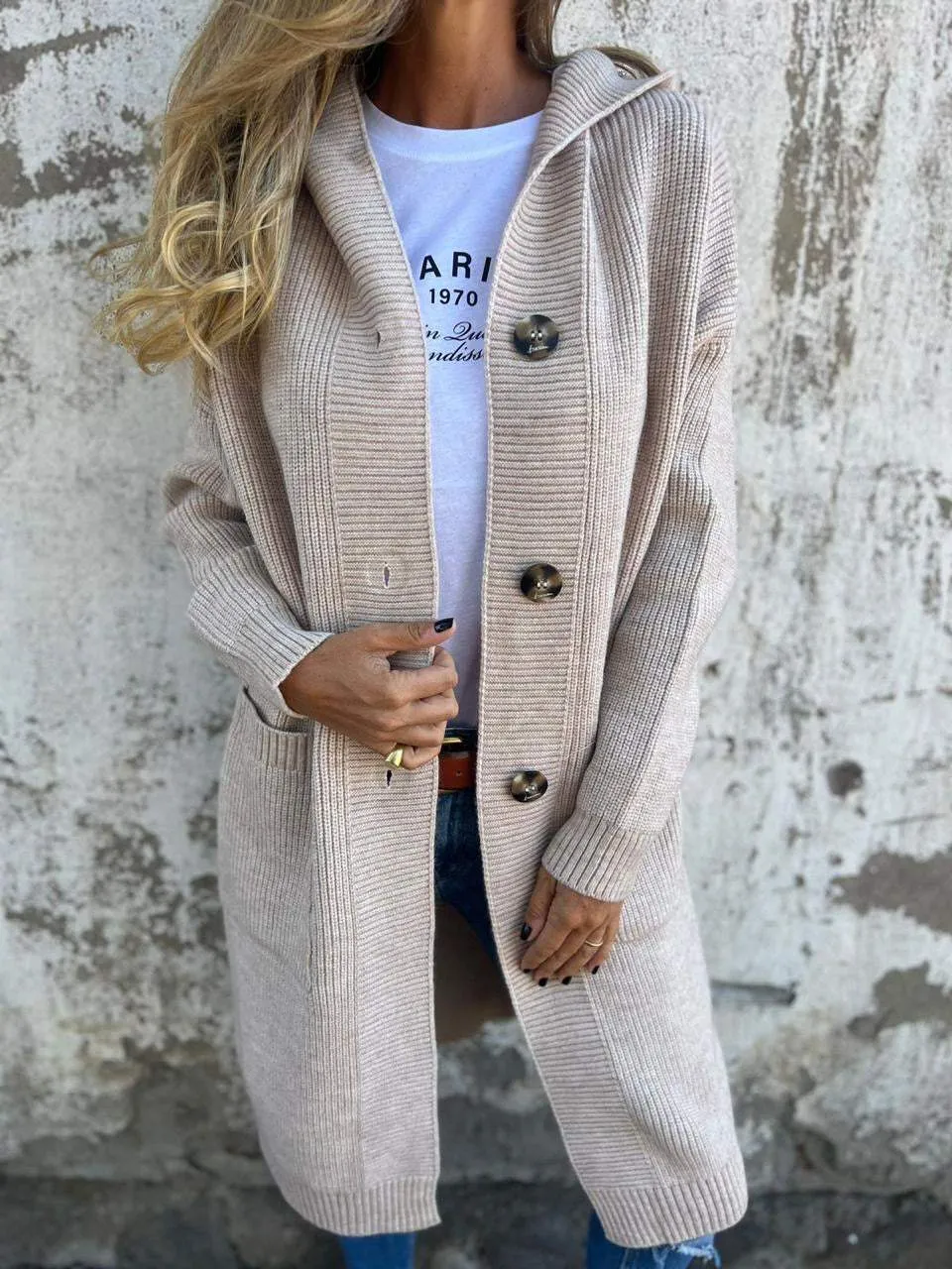 Aplie | Elegant Long Knit Cardigan