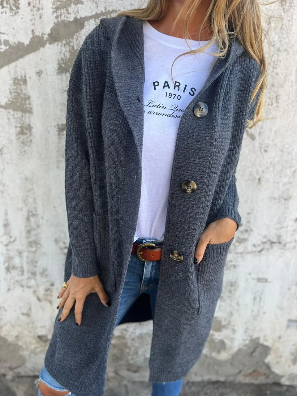 Aplie | Elegant Long Knit Cardigan