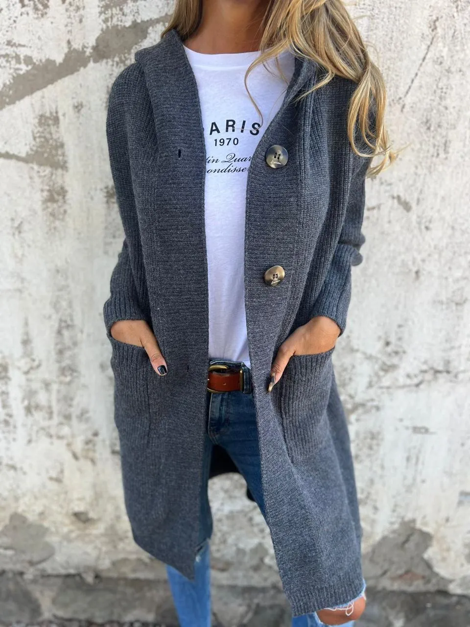 Aplie | Elegant Long Knit Cardigan