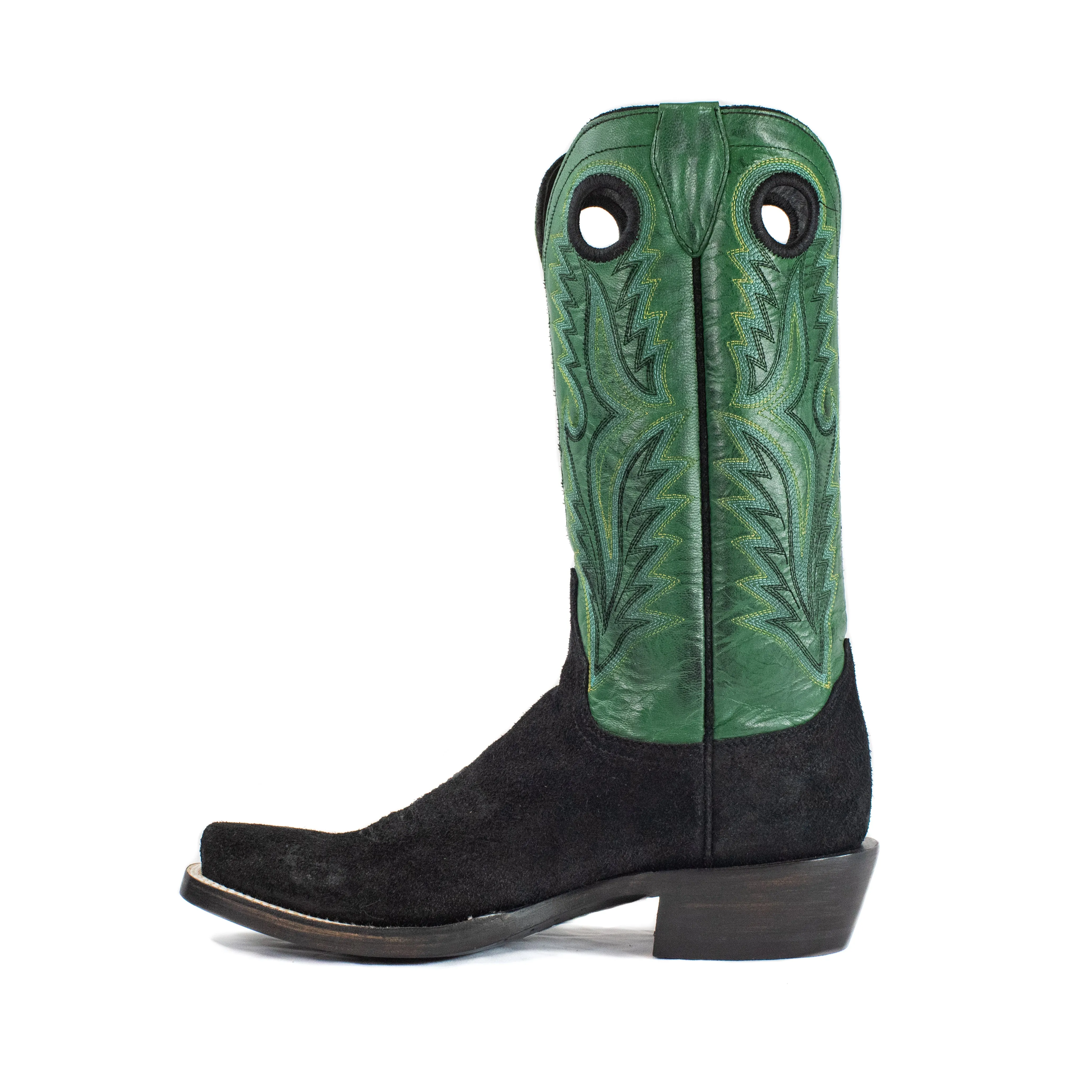Azulado - Shane (Rubber Sole) - Cutter Toe - Black/Green