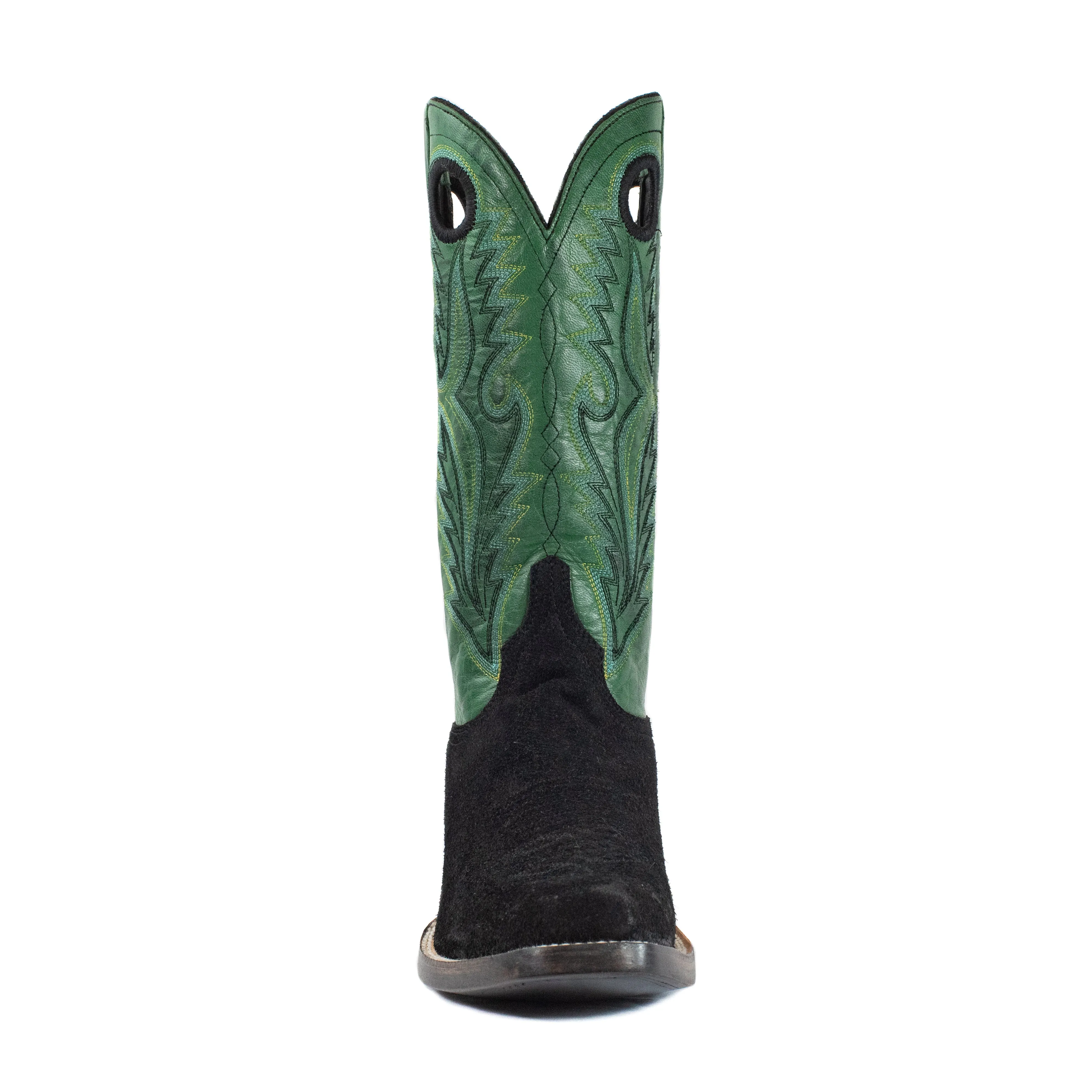 Azulado - Shane (Rubber Sole) - Cutter Toe - Black/Green