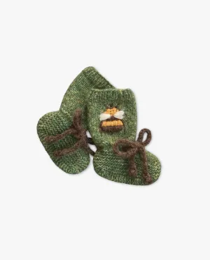 Bee Booties |green moss| 2 In stock (1-2y)