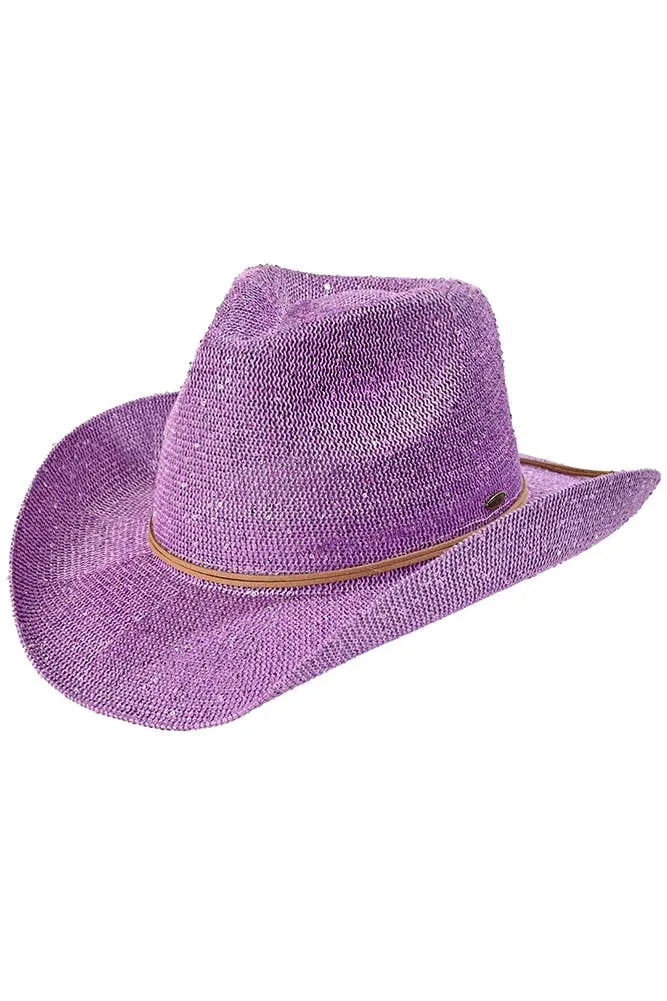 C.C Sequin Cowboy Hat: Hot Pink