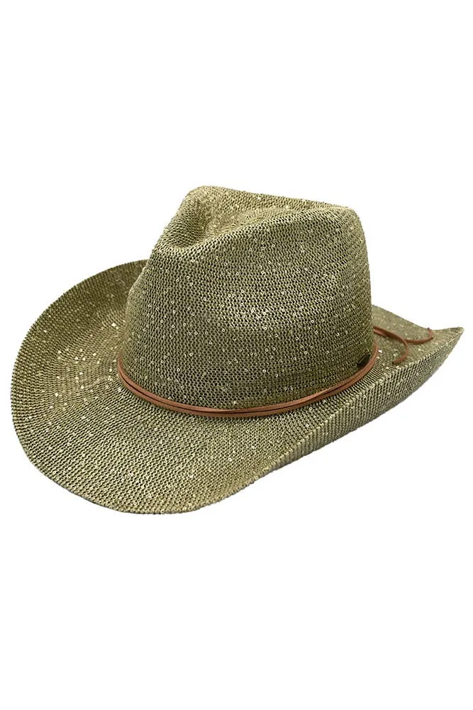 C.C Sequin Cowboy Hat: Hot Pink