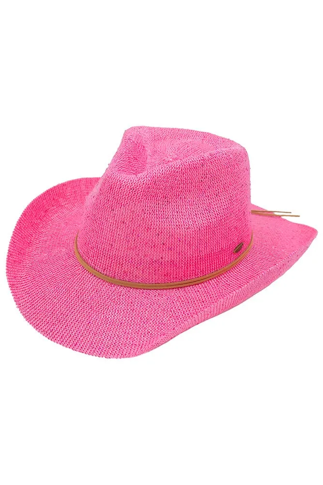 C.C Sequin Cowboy Hat: Hot Pink