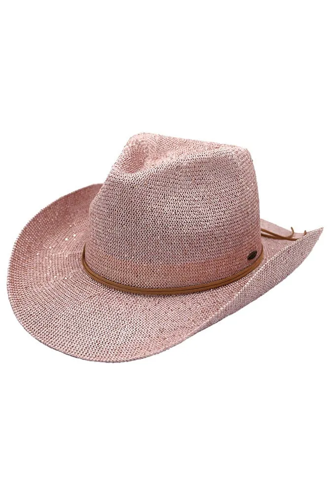 C.C Sequin Cowboy Hat: Hot Pink