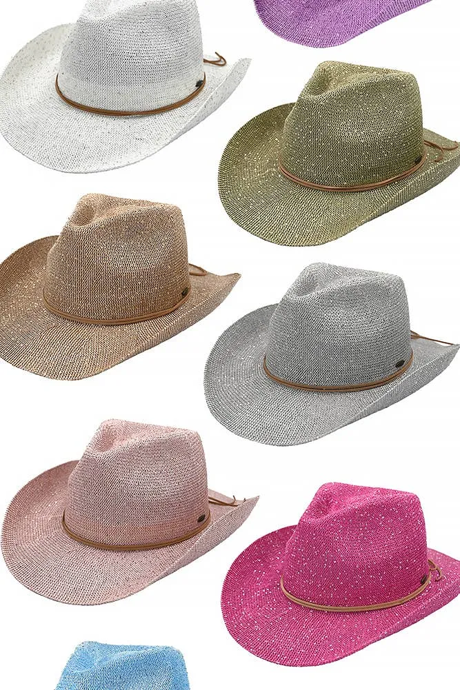 C.C Sequin Cowboy Hat: Hot Pink