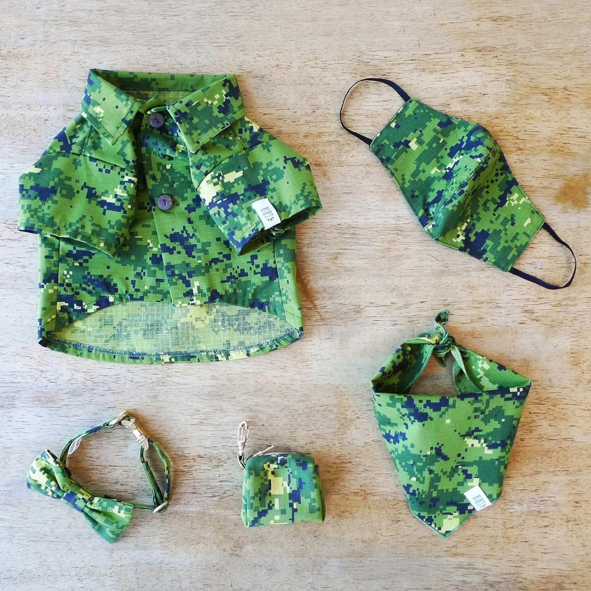 Charlie Woven Shirt - Pixel Green Camo