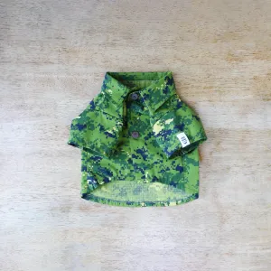 Charlie Woven Shirt - Pixel Green Camo