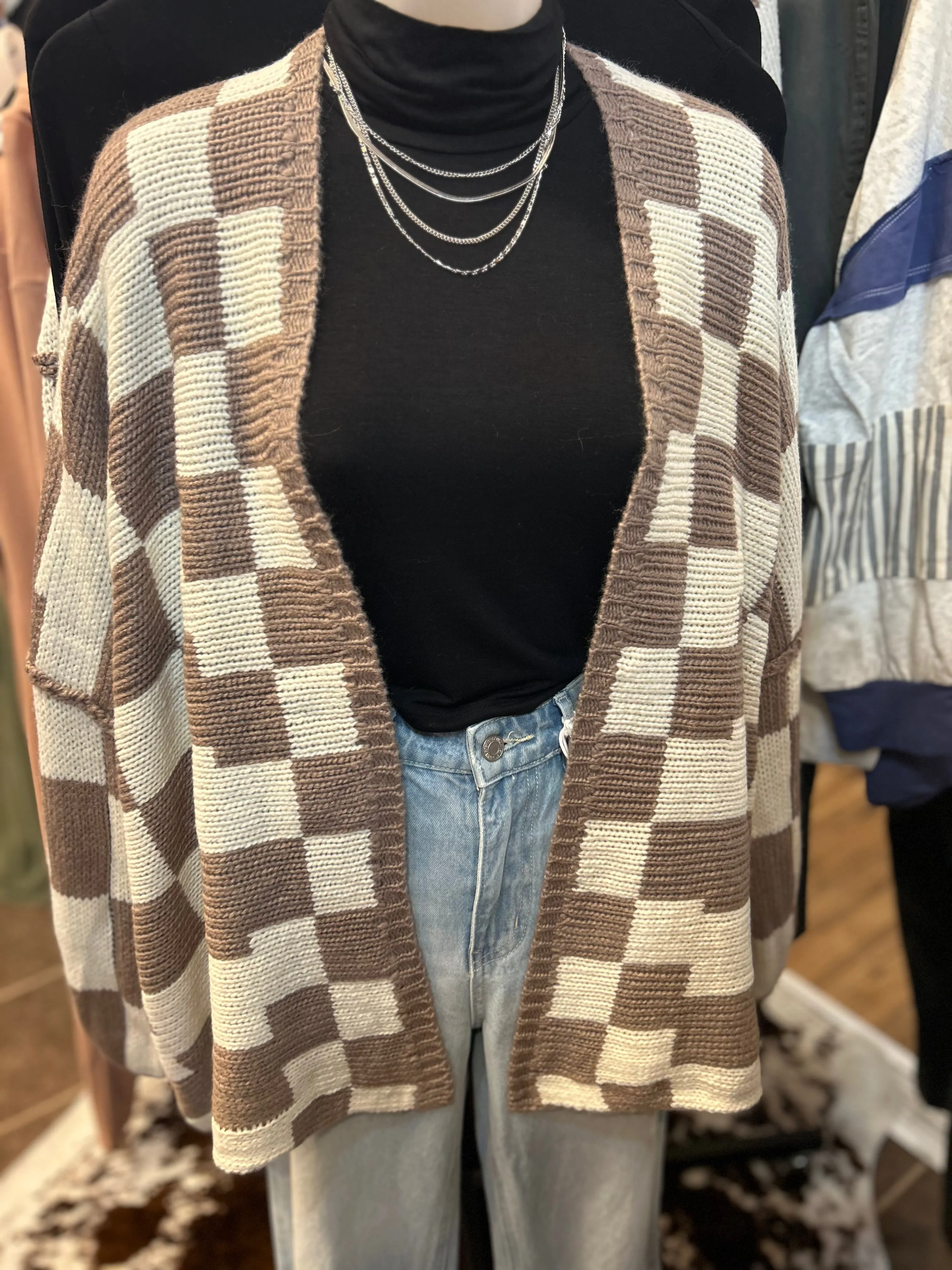 Checkered Cardigan