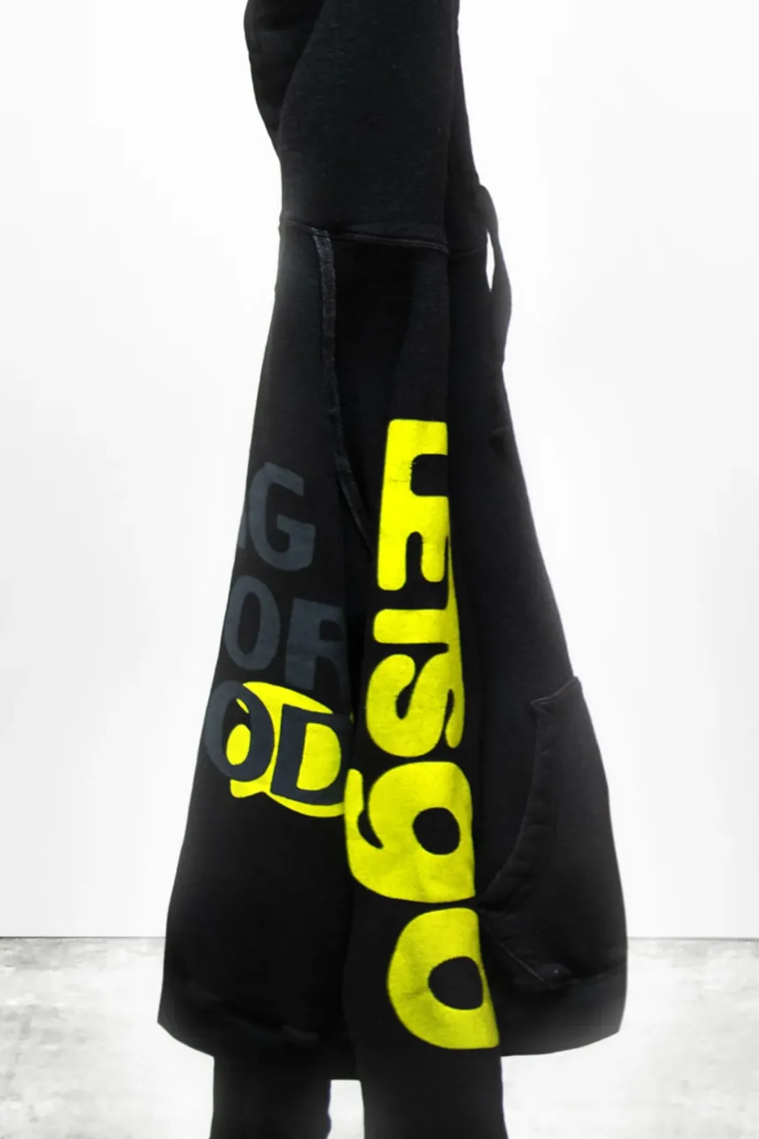 Circa'99 Neighborhoodletsgo Polyblend Fluff Hoodie | Black Space