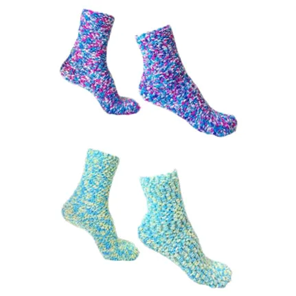 Colorful Soft and Warm Fuzzy Socks Mint 2 pack