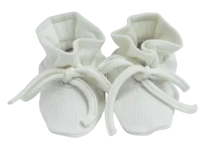 Crew Kids White Rib Booties