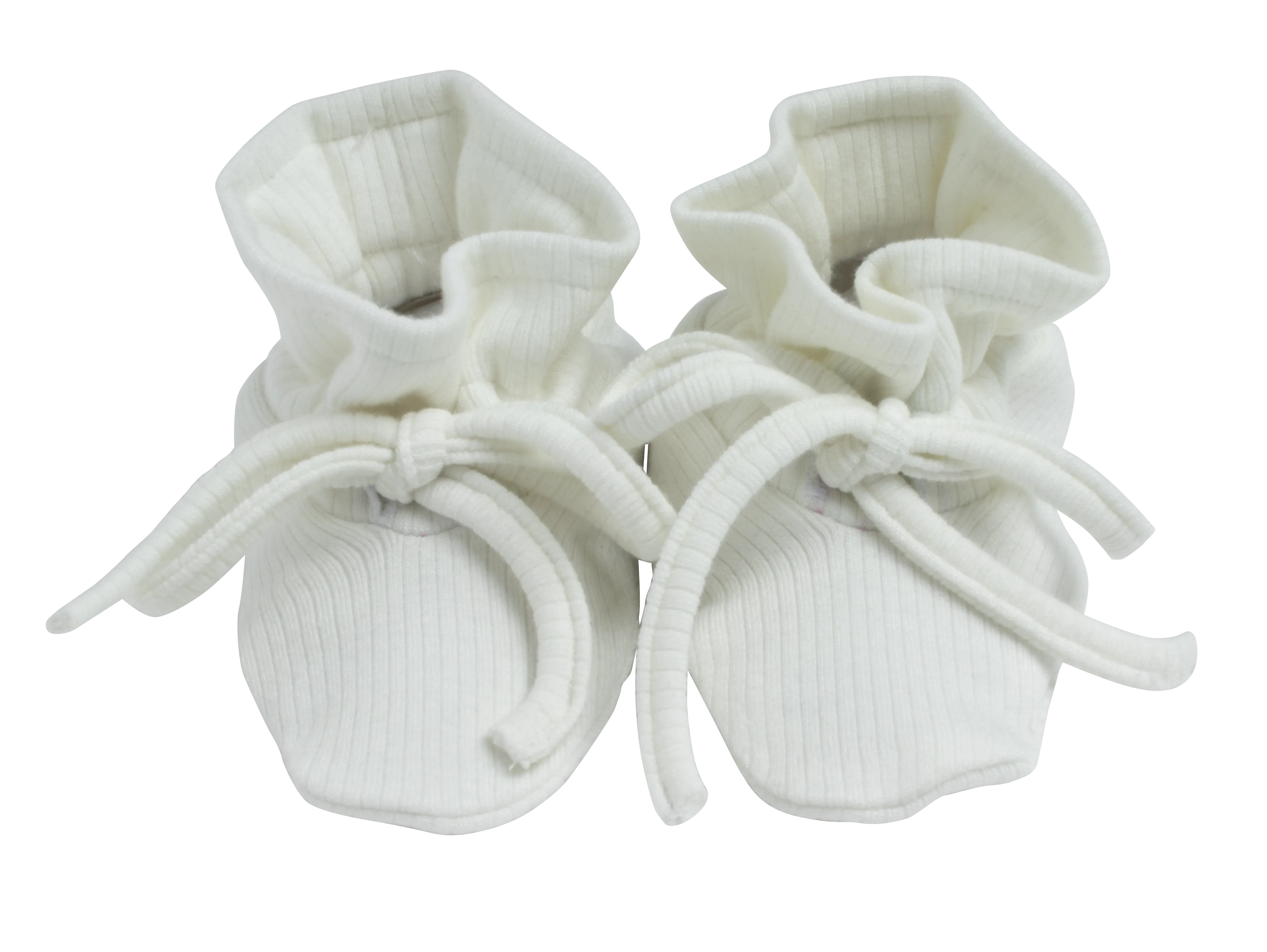 Crew Kids White Rib Booties
