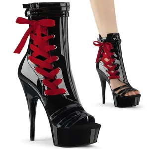 DELIGHT-600-36  Black Patent (Red Lace)/Black