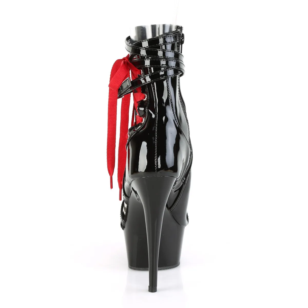 DELIGHT-600-36  Black Patent (Red Lace)/Black