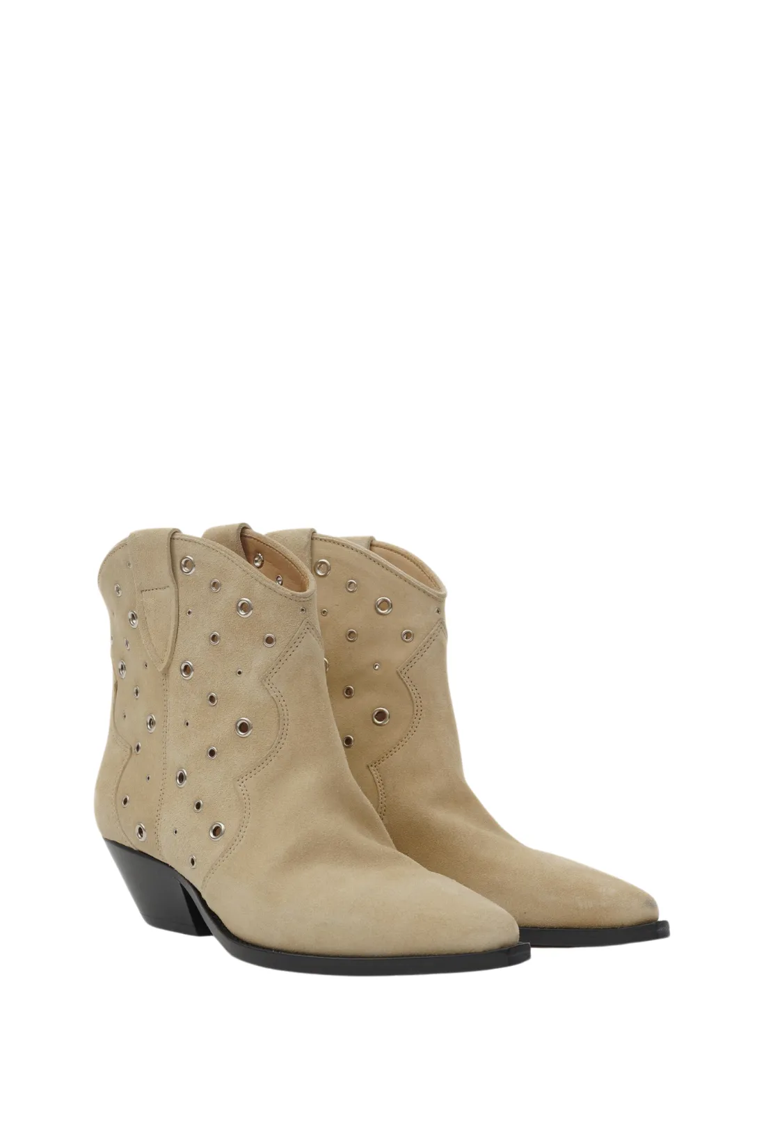 Dewina Suede Eyelets Boot | Taupe