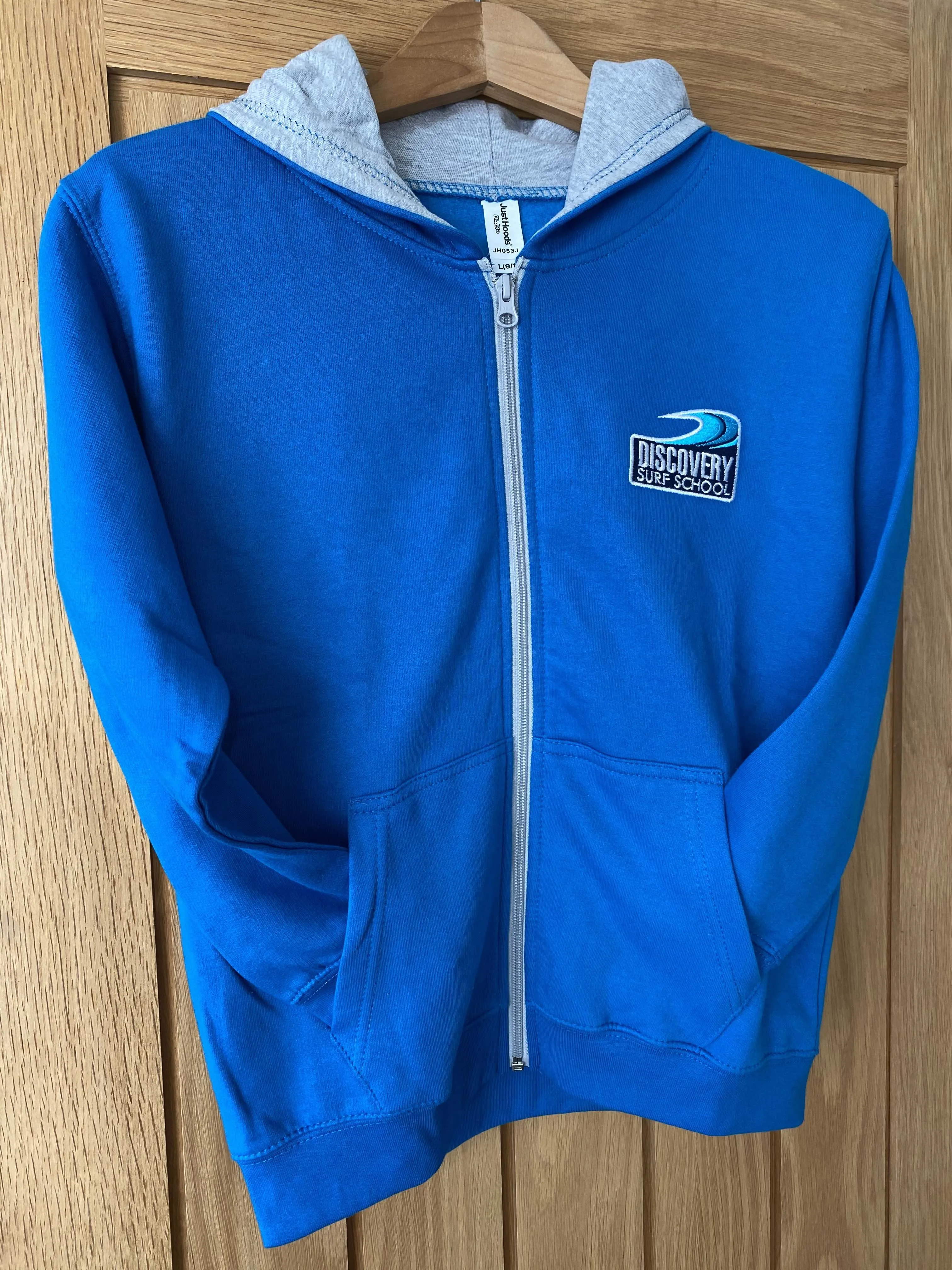 Discovery Kids Zip Hoody - Sapphire Blue/Grey