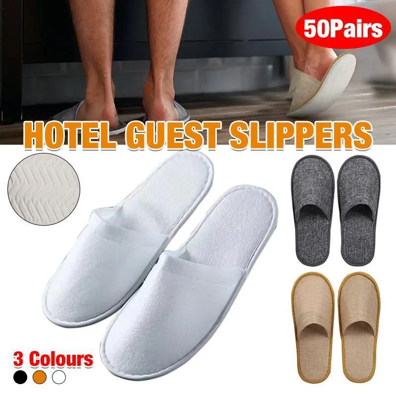 Disposable Slippers 50Pairs 3Colours