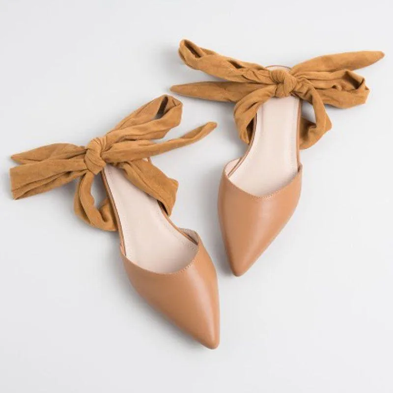 Dorrin Ankle Bow Tie Slippers