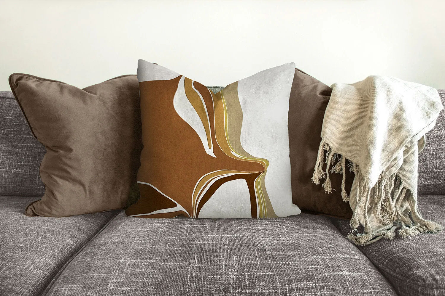 Earthy Throw pillow, abstract rock formation, terra cotta, fall decor, Interiors, home decor, pillow cover and insert, home accent pillow
