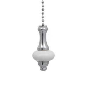ElekTek Light Pull Chain Ceramic Disc With 80cm Matching Chain