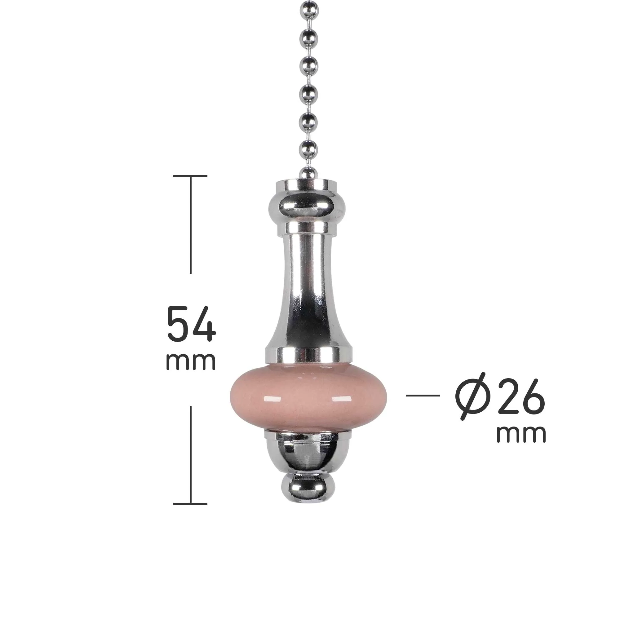 ElekTek Light Pull Chain Ceramic Disc With 80cm Matching Chain