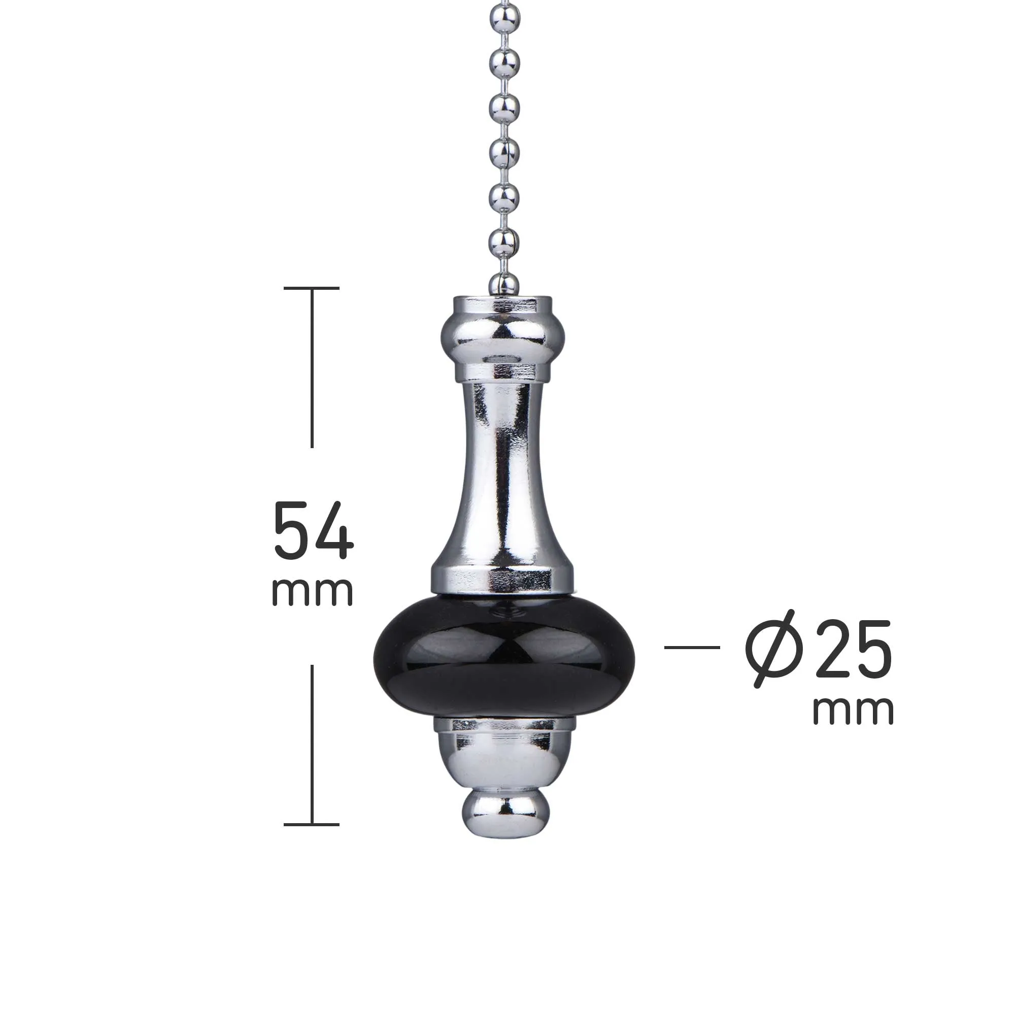 ElekTek Light Pull Chain Ceramic Disc With 80cm Matching Chain