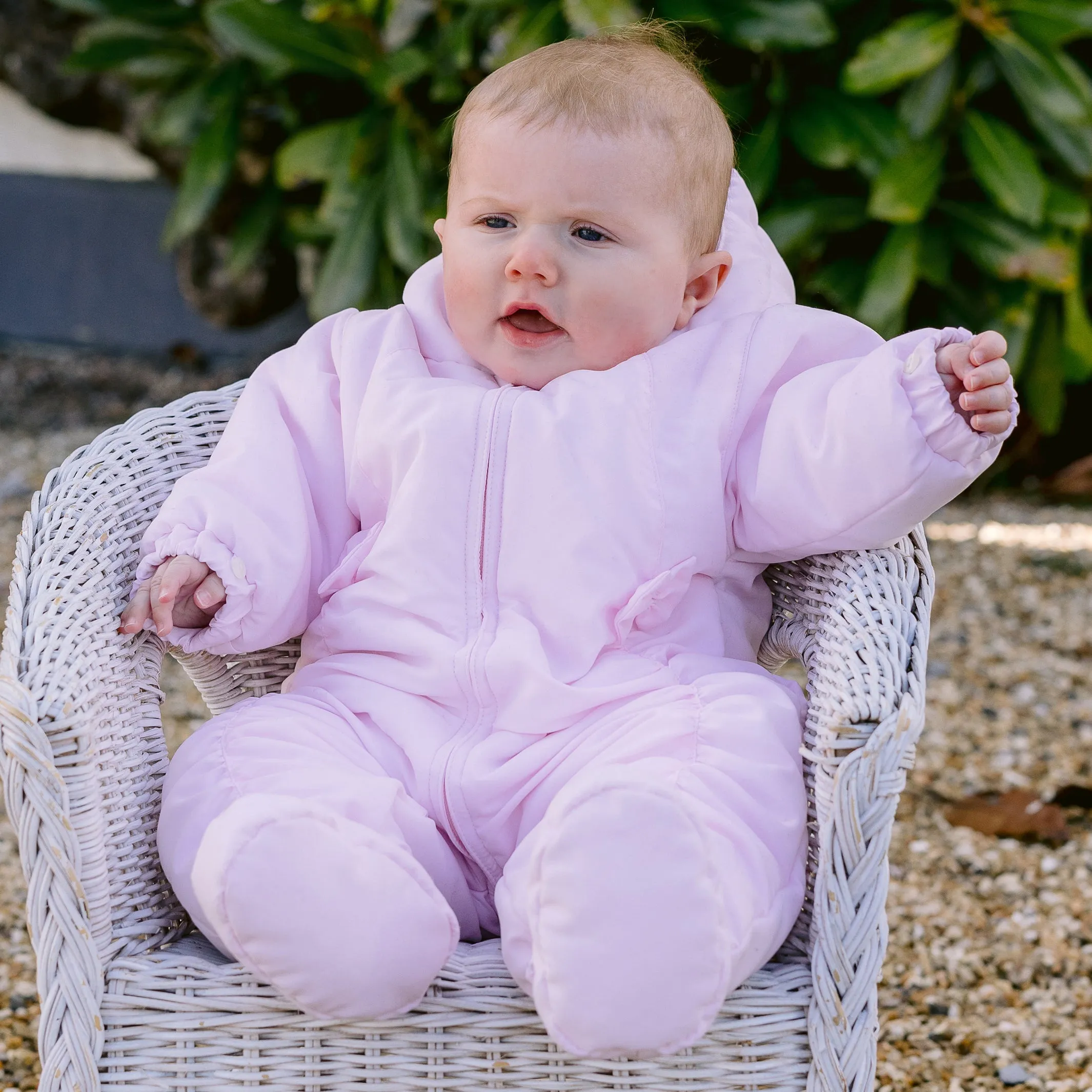 Estelle Girls Pramsuit with Mitts & Booties