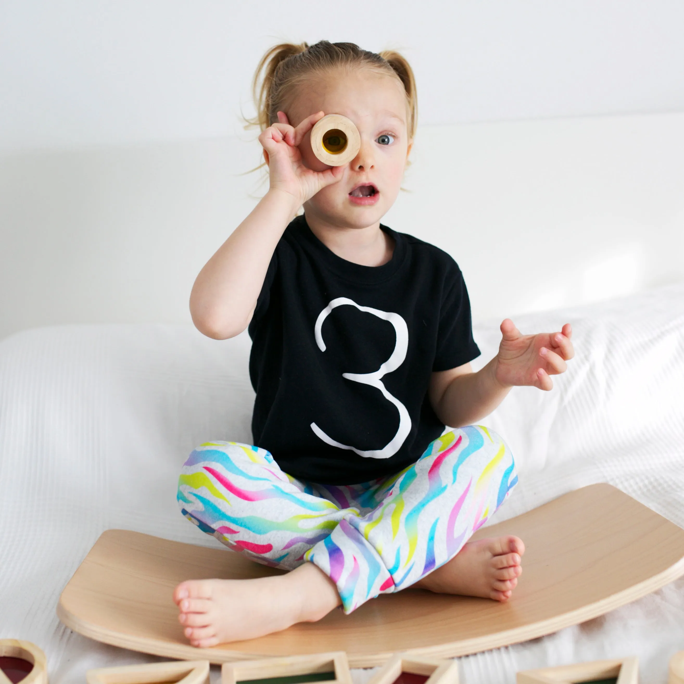 Extra warm rainbow flame Print Leggings
