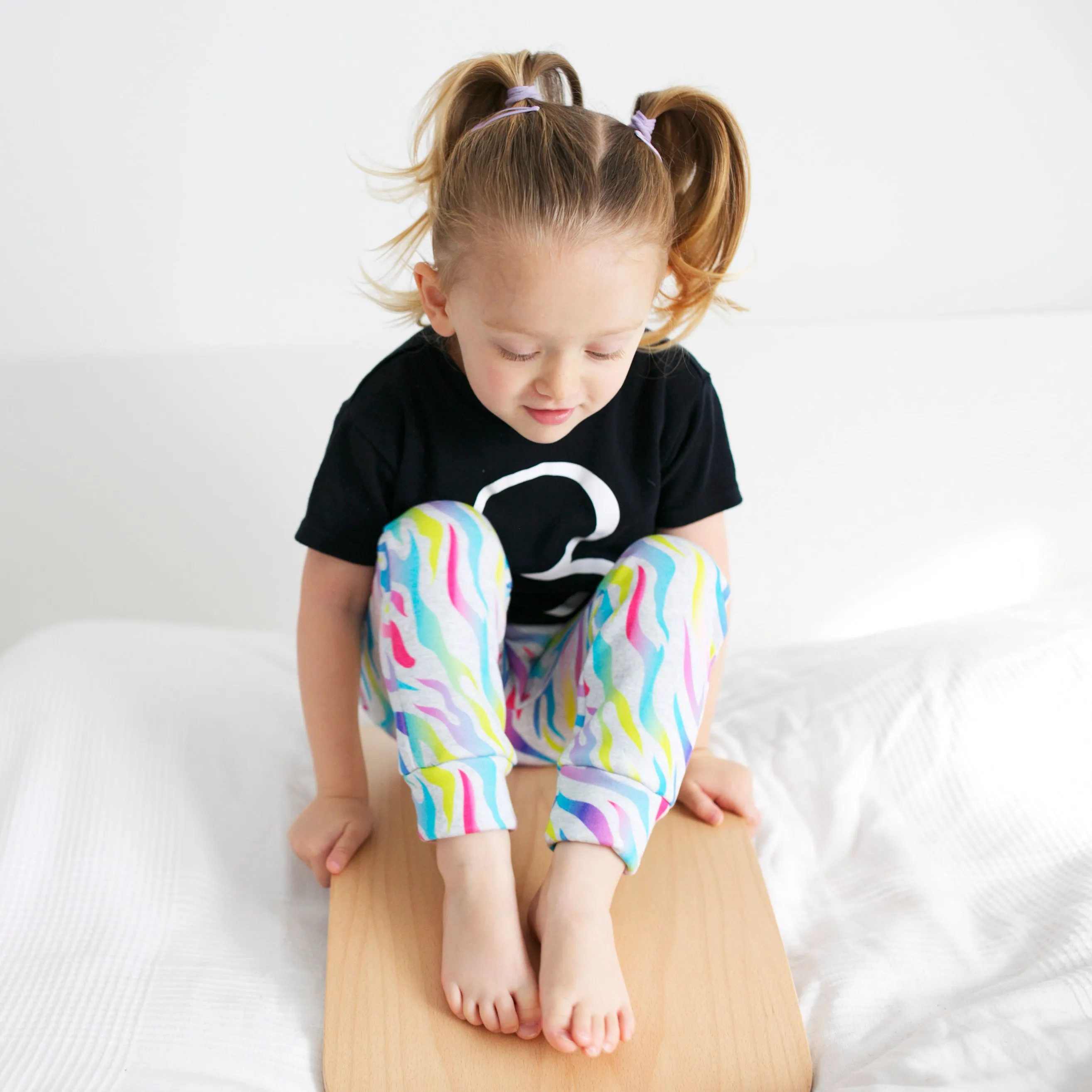 Extra warm rainbow flame Print Leggings