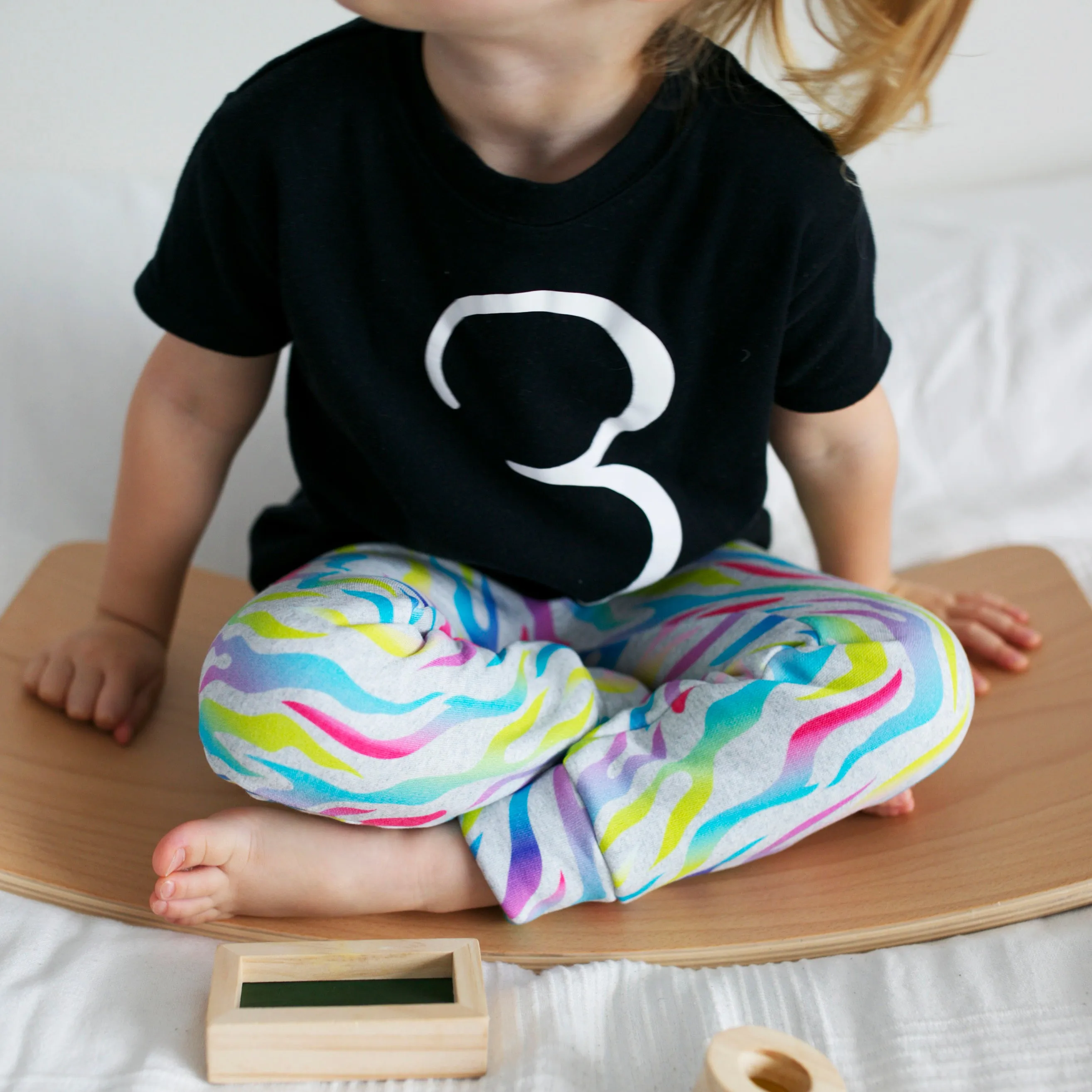 Extra warm rainbow flame Print Leggings