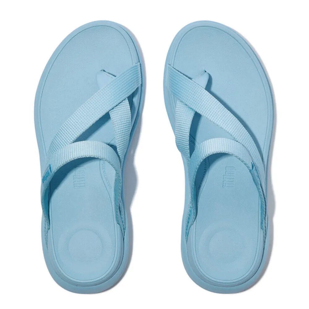 F-Mode Go Webbing Flatform Sling Sandals - Bondi Blue