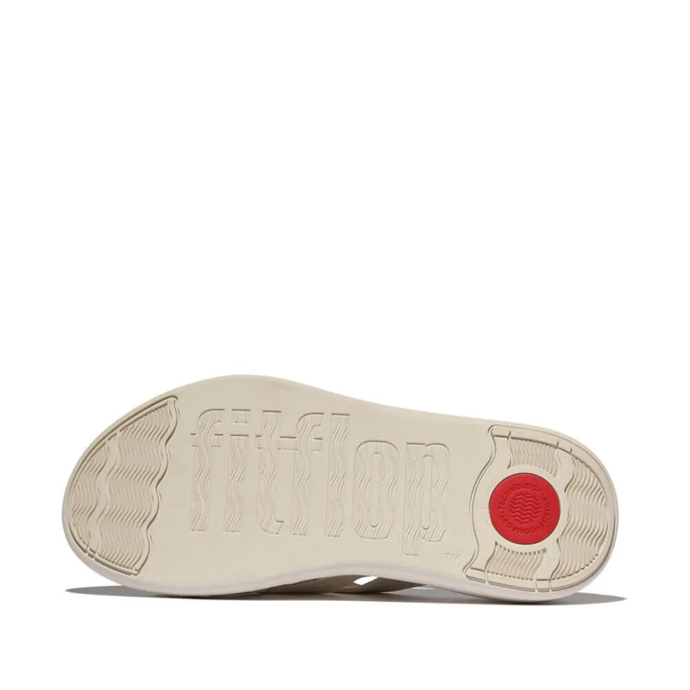 F-Mode Go Webbing Flatform Strappy Slides Sandals - Paris Beige