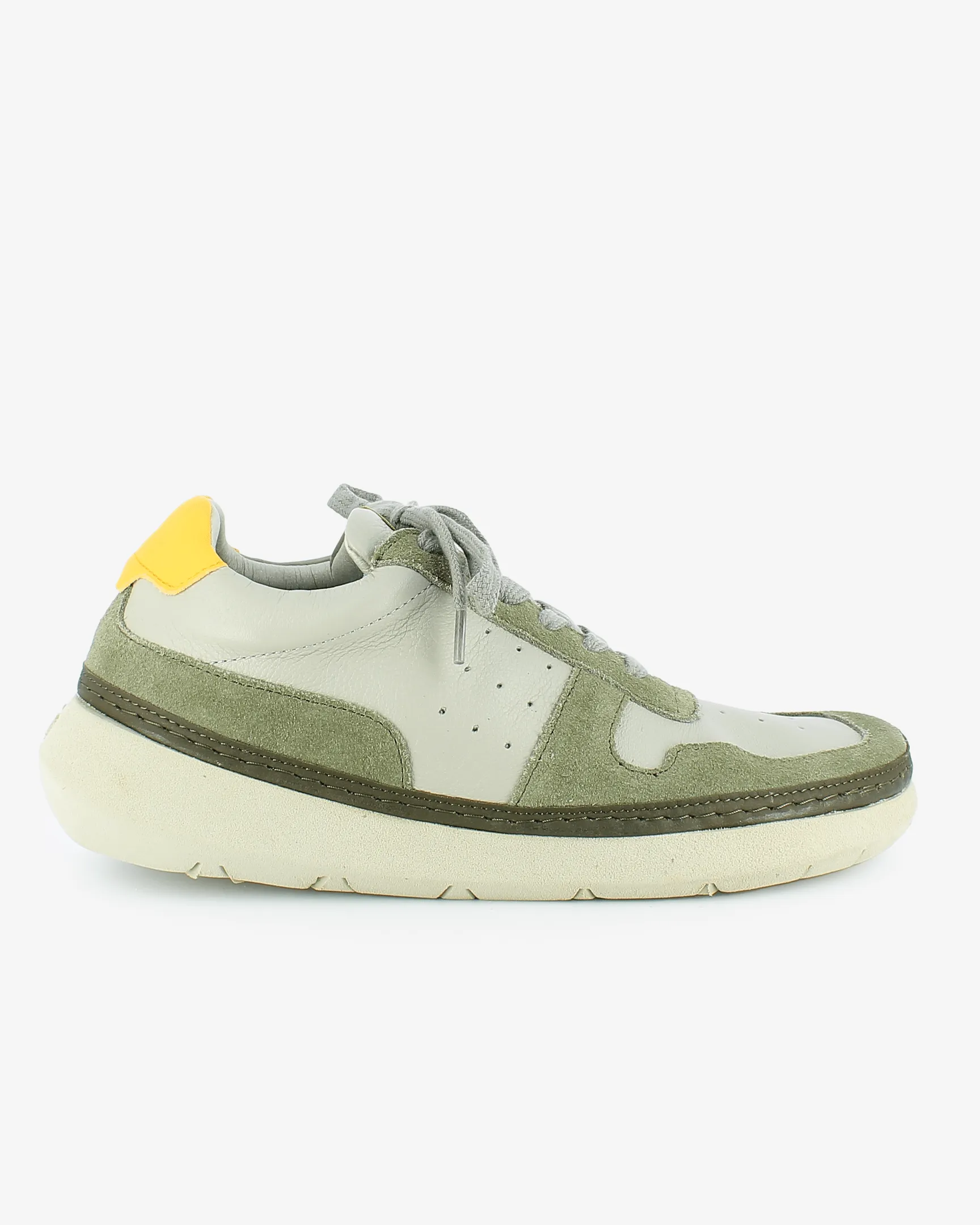 Fepix Bio Leather Sneakers | Light Grey/Beetle